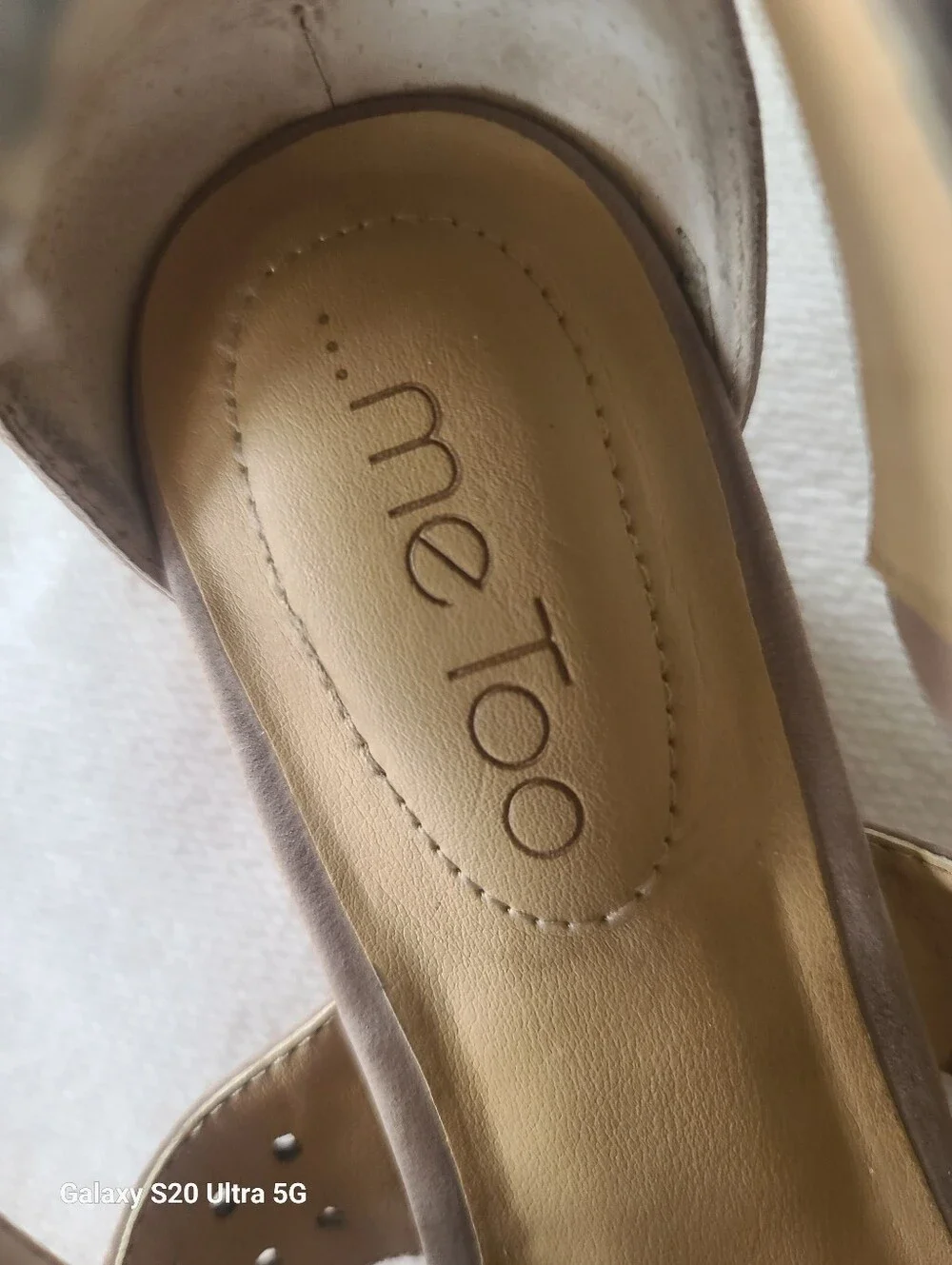 Me Too Taupe Perforated Ankle-Strap Sandals - Neutral Taupe